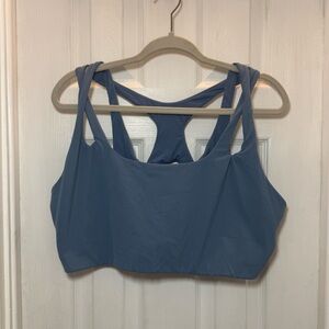 Athleta Asana Racerback Sports Bra Blue Women’s 3X Strappy Workout Yoga Gym
